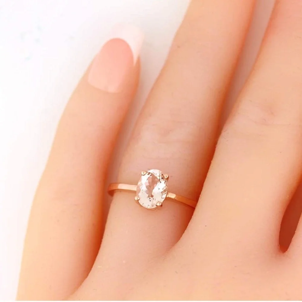 10k Natural Morganite Ring